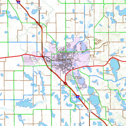 city of fergus falls map